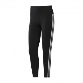 ADIDAS leggings sportivi 7/8 3 stripes nero donna