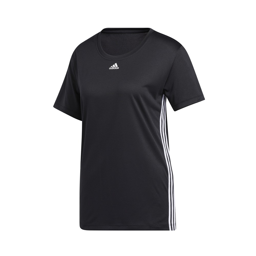 ADIDAS maglietta palestra 3 stripes nero donna M