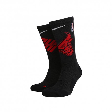 Nike Calze Basket Nba Elite Chicago Nero Rosso Uomo
