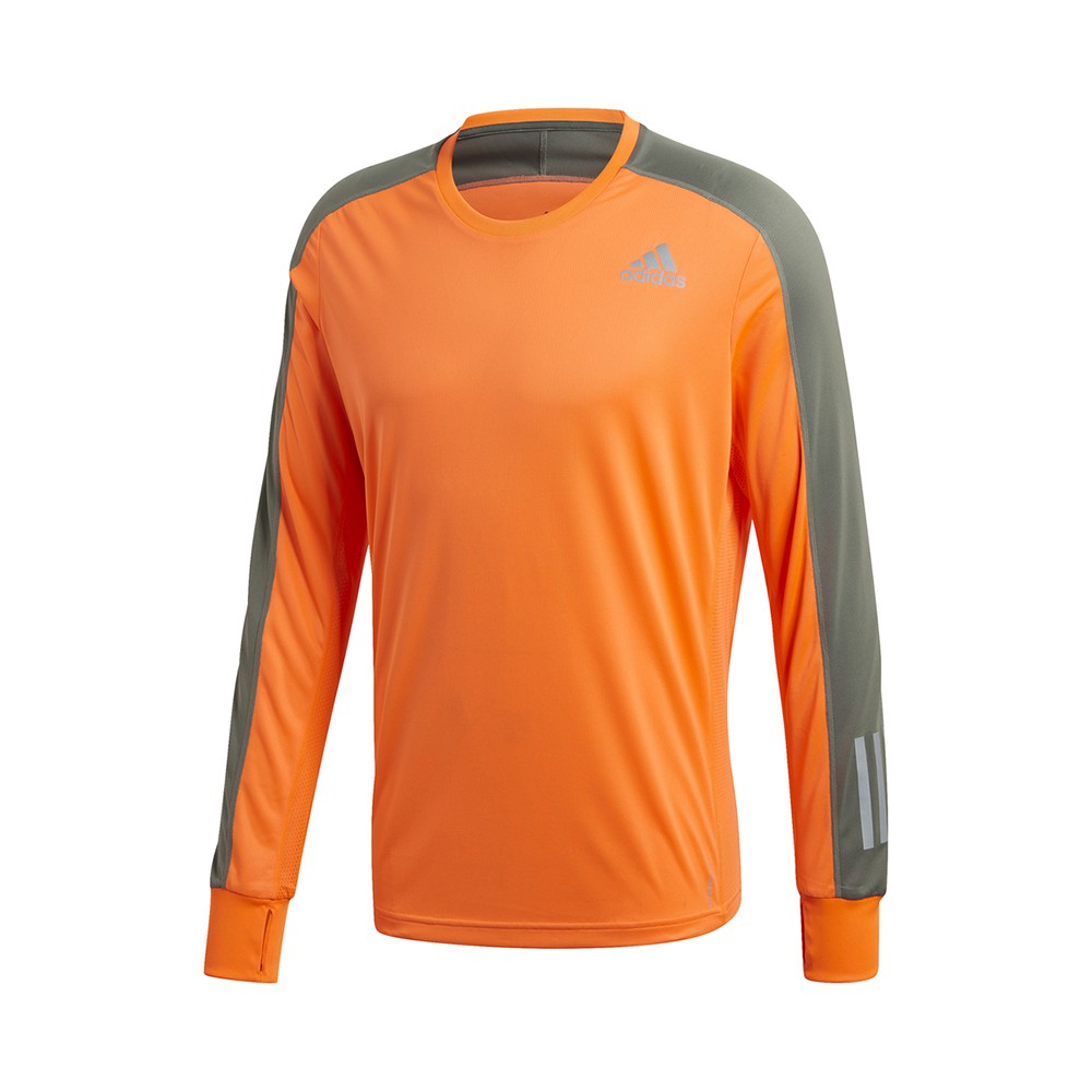 ADIDAS maglia running manica lunga own arancio verde uomo - Acquista online  su Sportland