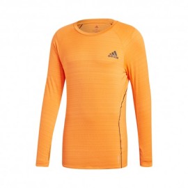 ADIDAS maglia running manica lunga runner orange uomo