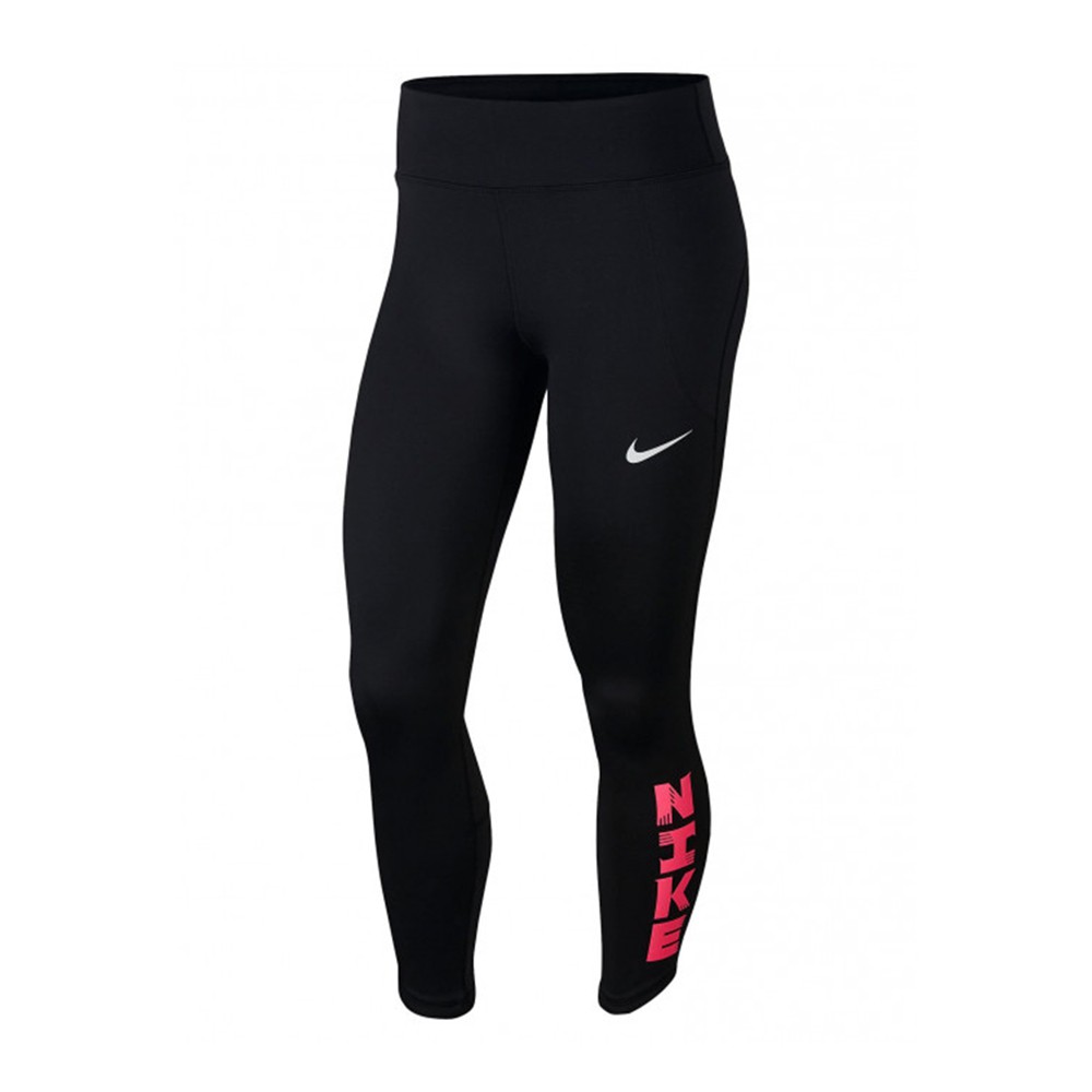 Nike Leggings Running 7/8 Fast Icnclsh Nero Bianco Donna XS