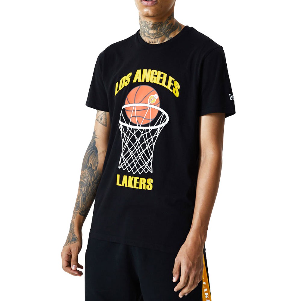 New Era Maglia Basket NBA Lakers Nero Giallo Uomo - Acquista online su  Sportland
