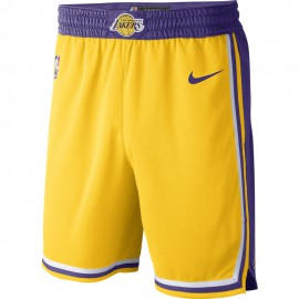 Nike Pantaloncini Basket NBA Lakers Road Giallo Viola Uomo