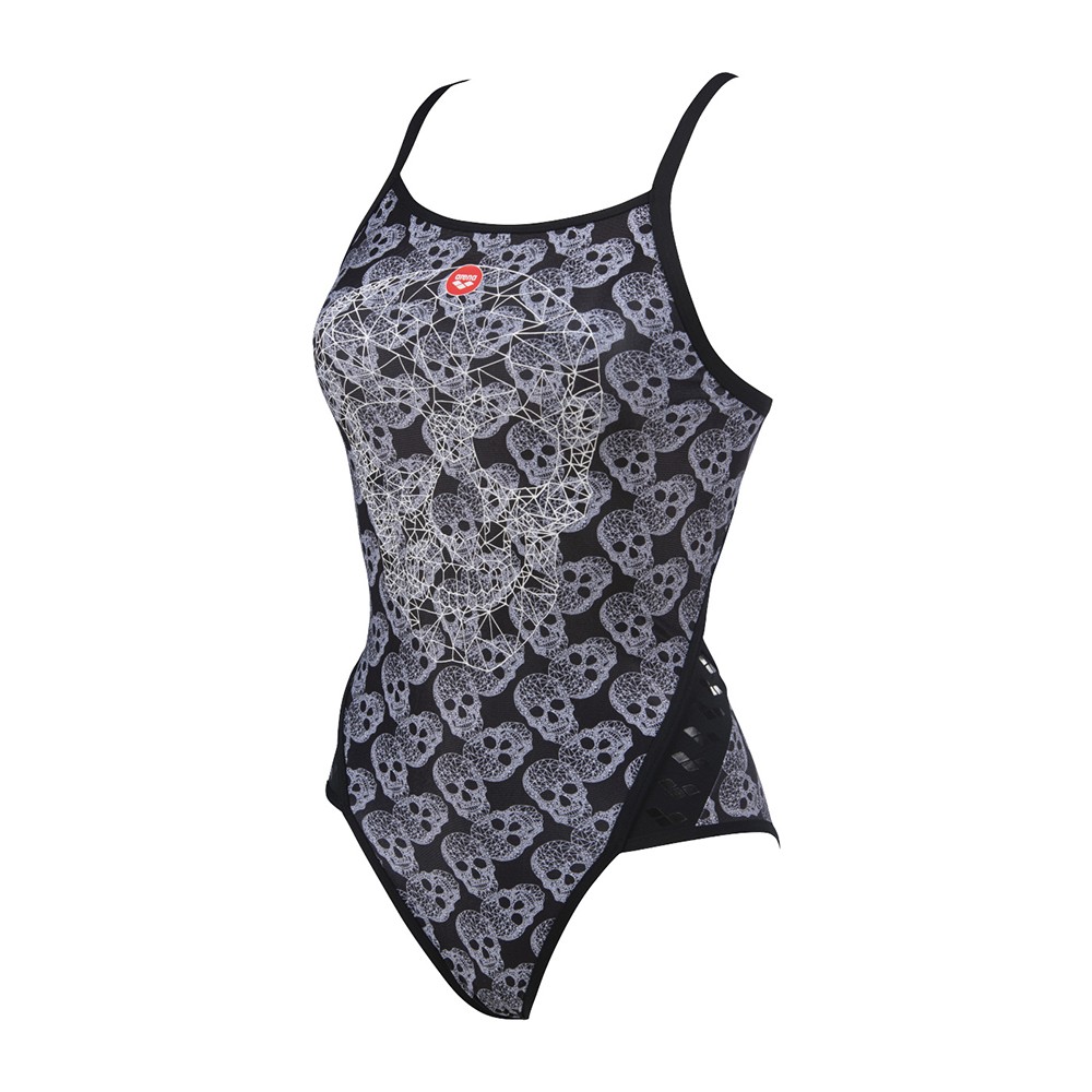 Costume Da Bagno Arena Crazy Pop Skulls - Tecnologia MaxLife, Cloro-Resistente