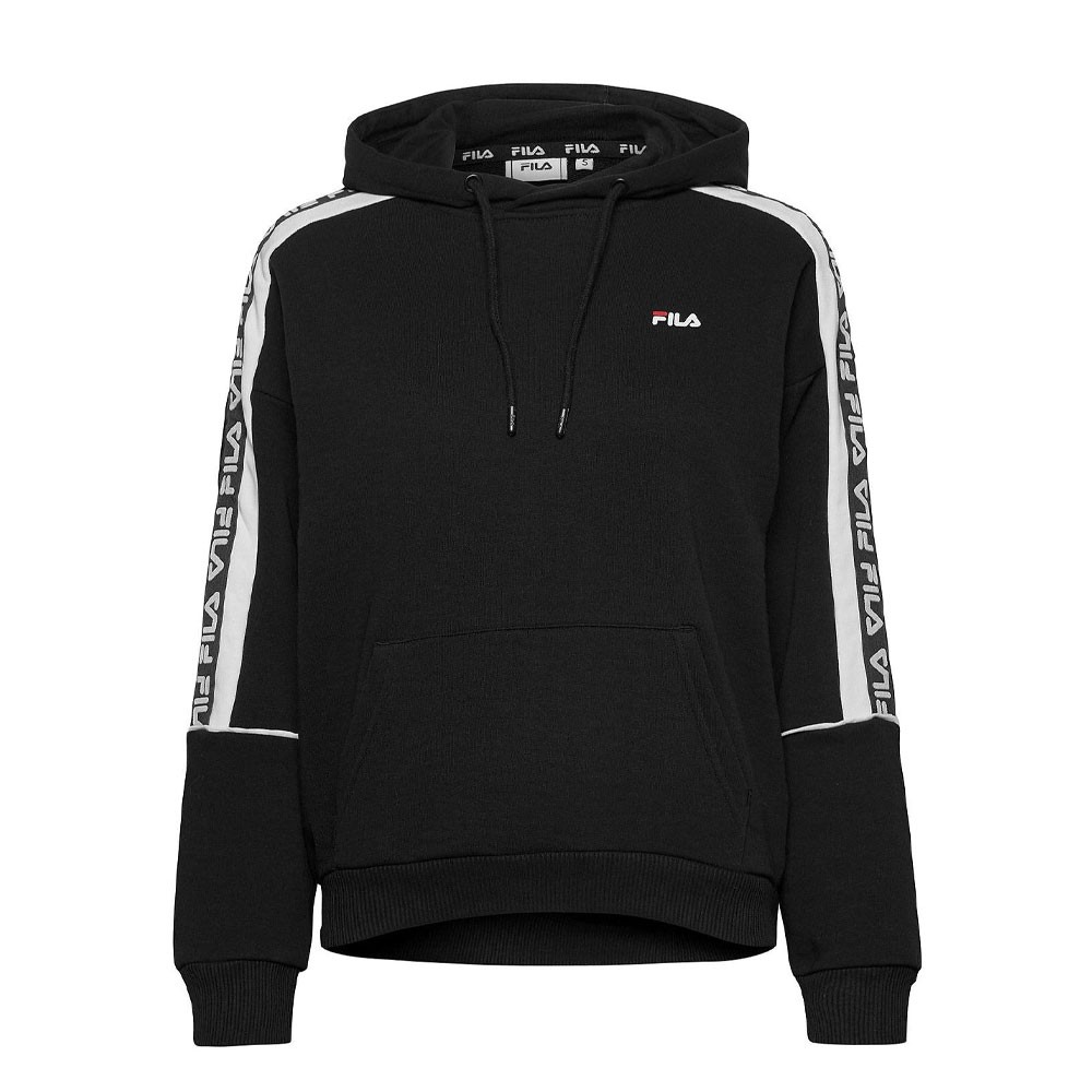 Fila Felpa Con Cappuccio Banda Nero Donna S