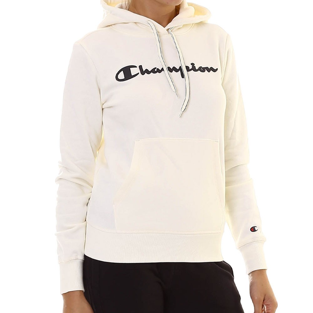 Champion Felpa Con Cappuccio Logo Classic Panna Donna - Acquista online su  Sportland