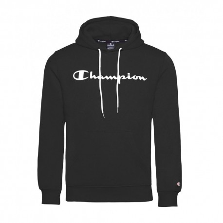 Champion Felpa Logo Nero Uomo