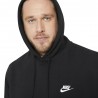 Nike Felpa Con Cappuccio Logo Piccolo Nero Uomo