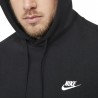 Nike Felpa Con Cappuccio Logo Piccolo Nero Uomo