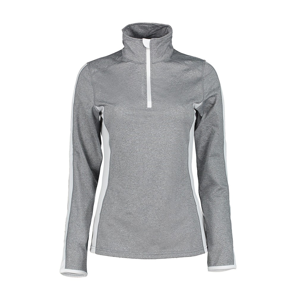 Image of Icepeak Felpa In Pile Falkner Grigio Melange Bianco Donna XL