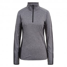 Icepeak Felpa In Pile Falkner Grigio Melange Nero Donna