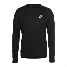 Asics Maglia Running Ml Run Silver Performance Nero Uomo