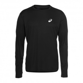 Asics Maglia Running Ml Run Silver Performance Nero Uomo