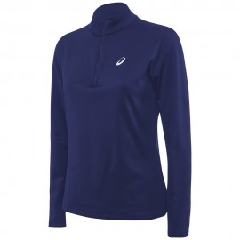 Asics Maglia Running Ml Hzip Winter Top Blu Donna