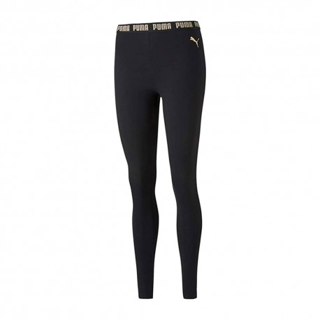 Puma Leggings Logo Metallico Nero Donna