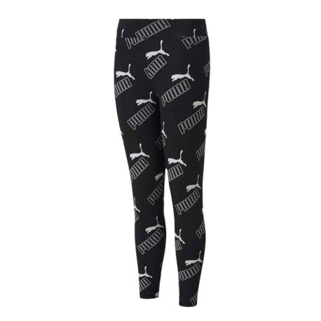 Puma Leggings Multilogo Nero Bambina