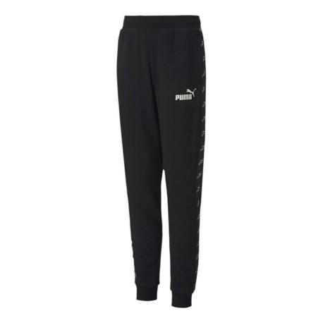 Puma Pantaloni con Polsino Nero Bambina