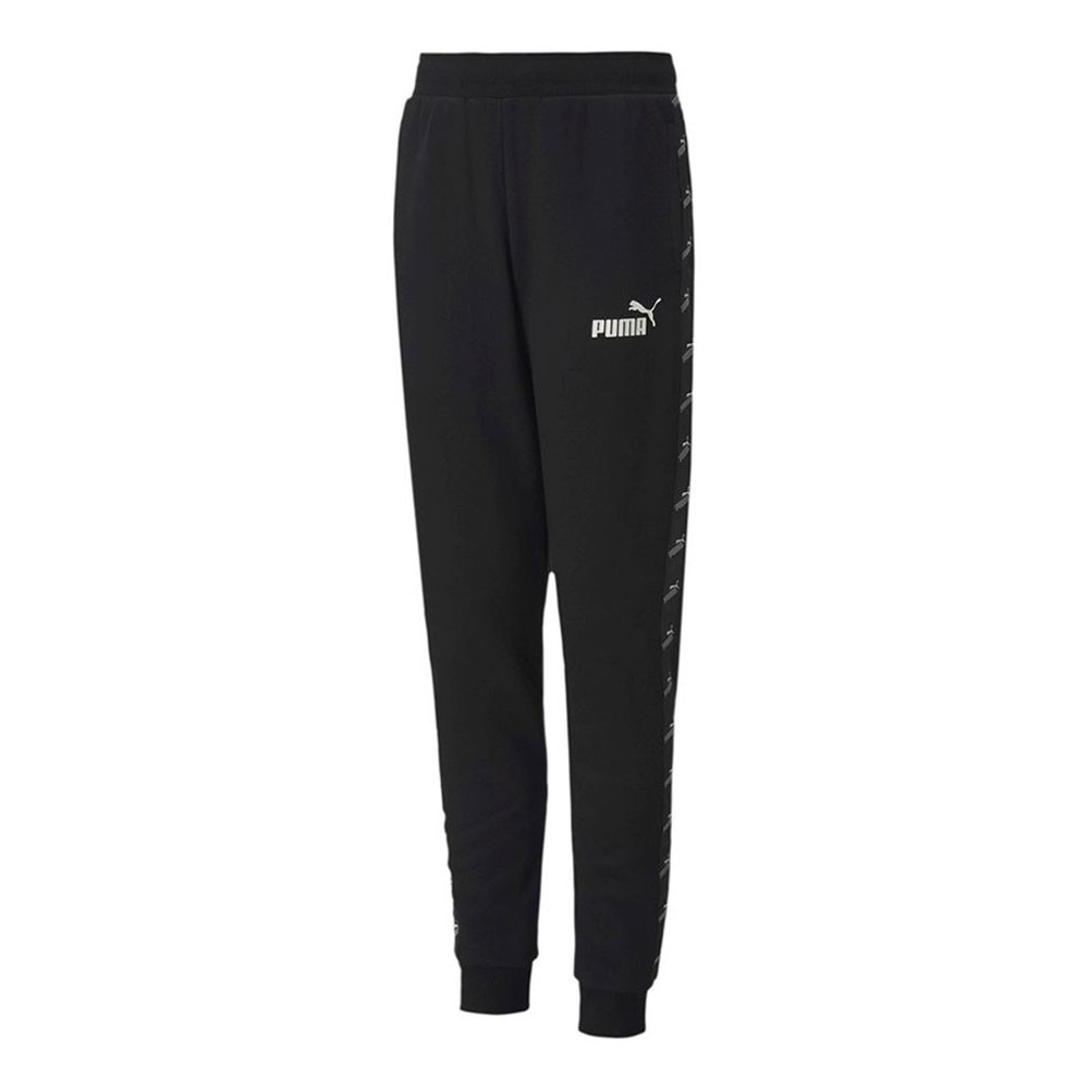 Puma Pantaloni con Polsino Nero Bambina 128 cm