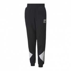 Puma Pantaloni con Polsino Nero Bambino