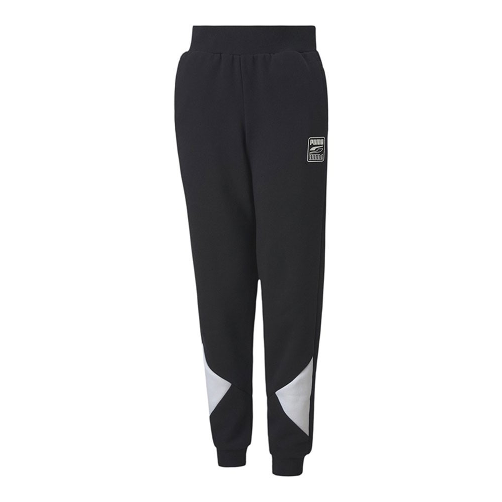 Puma Pantaloni con Polsino Nero Bambino 116 cm