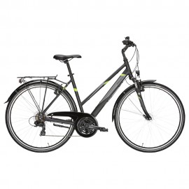Avanti 18 Trapez City Bike nero grigio lime