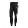 ADIDAS leggings running 7/8 3 stripes nero donna