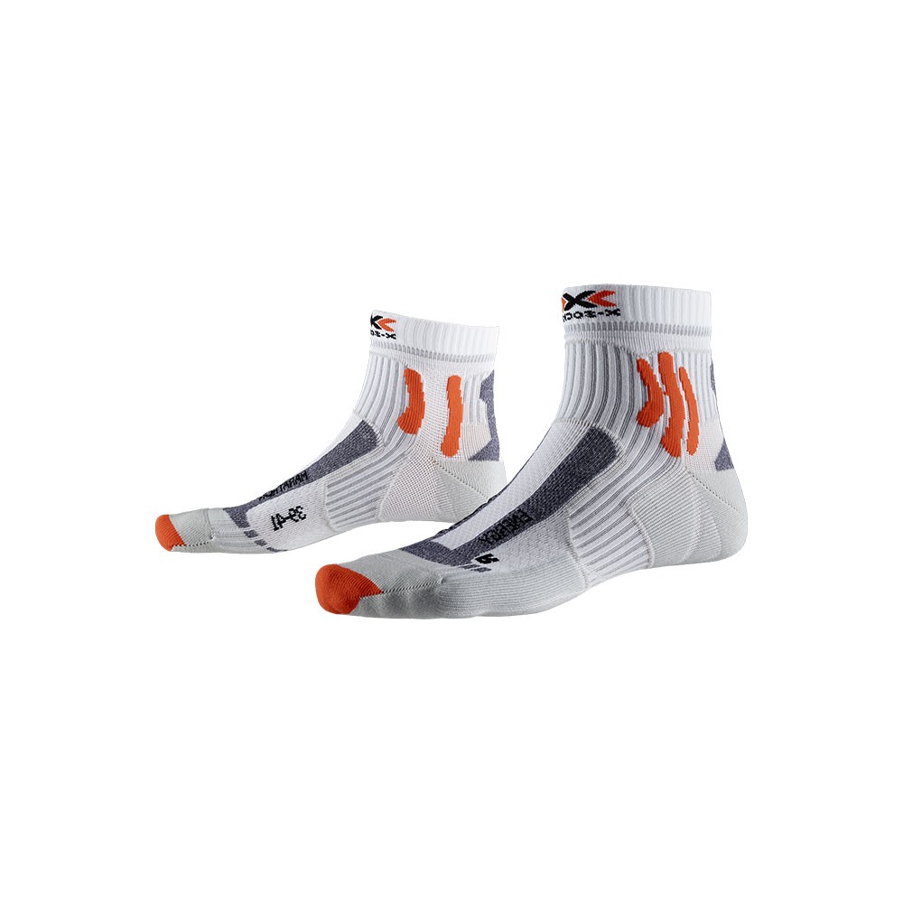 X-Socks Calze Marathon 4.0 Bianco Rosso Unisex EUR 45/47