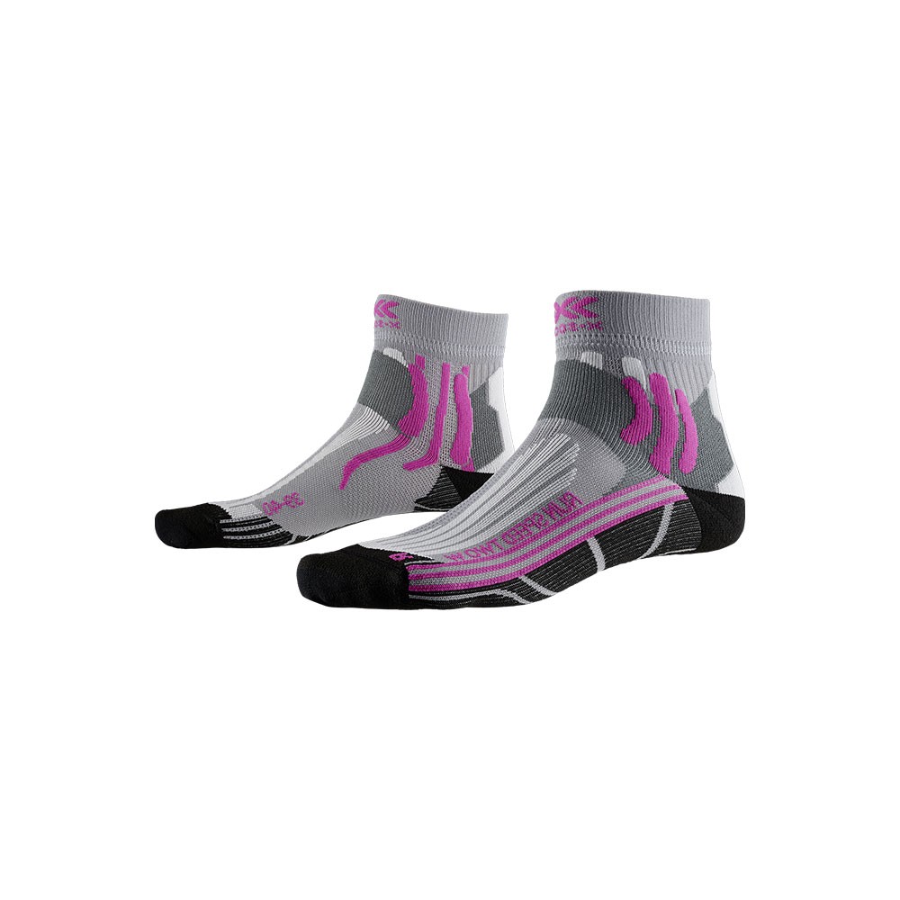 X-Socks Calze Speed Two 4.0 Grigio Rosa Donna EUR 37/38