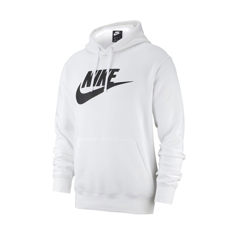 Nike Felpa Con Cappuccio Logo Bianco Uomo online su Sportland