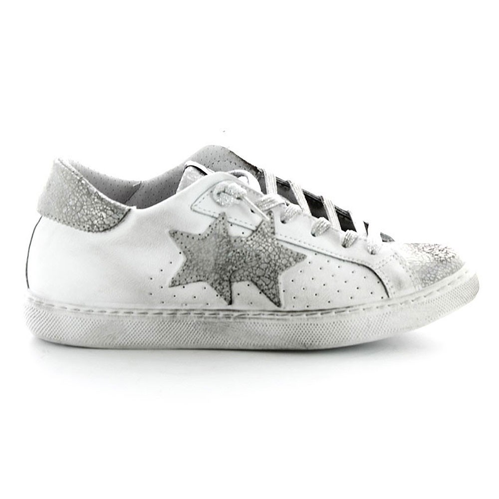 2star Sneakers Low Bianco Argento Donna - Acquista online su Sportland