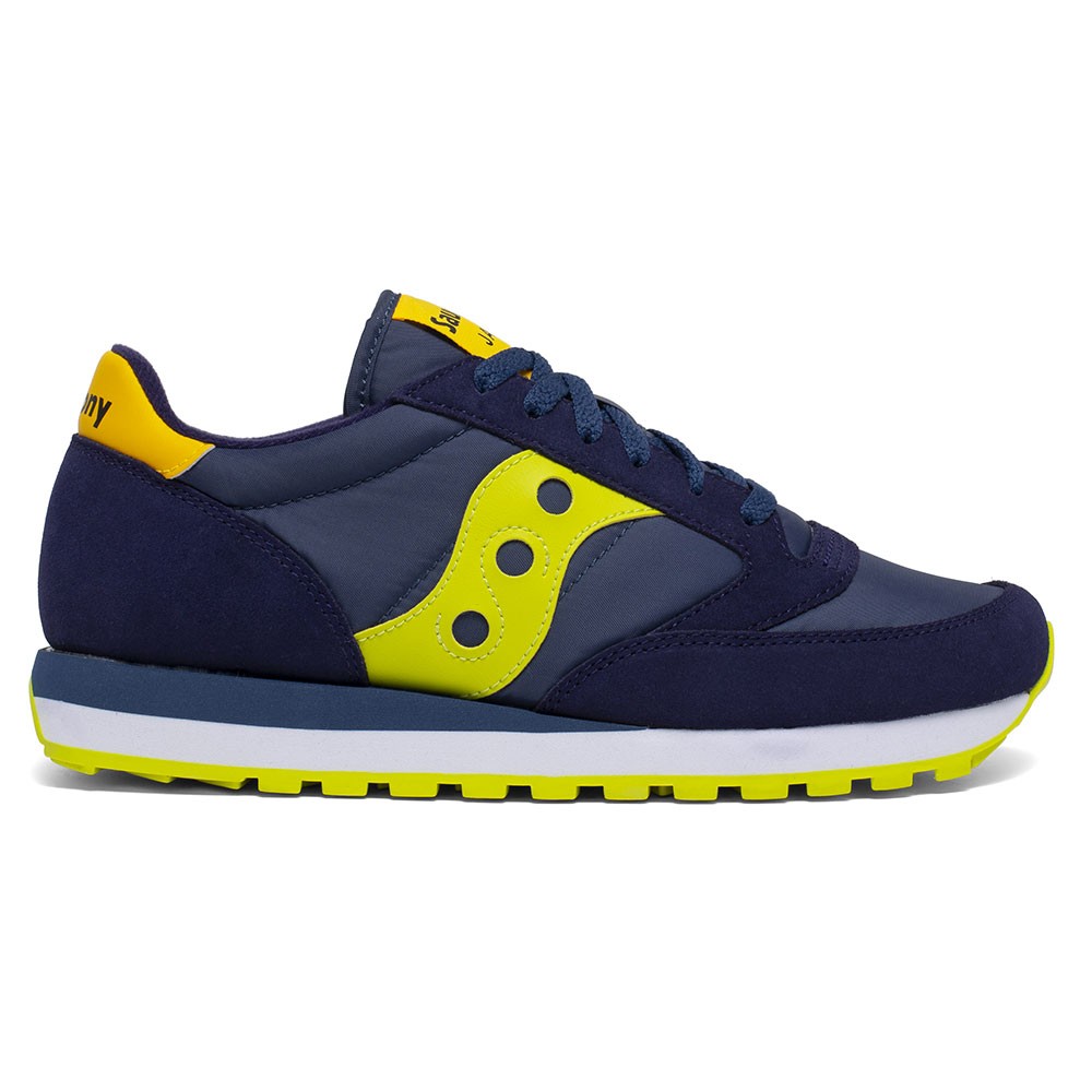 Saucony sneakers uomo jazz 2044604 blu logo pelle scamosciata scarpe sportive 