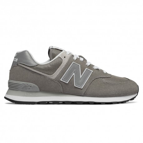 Scarpe Uomo NEW BALANCE Sneakers 574 in Suede e Tessuto colore Black e Red  a sconto