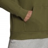 ADIDAS felpa palestra con cappuccio logo verde uomo