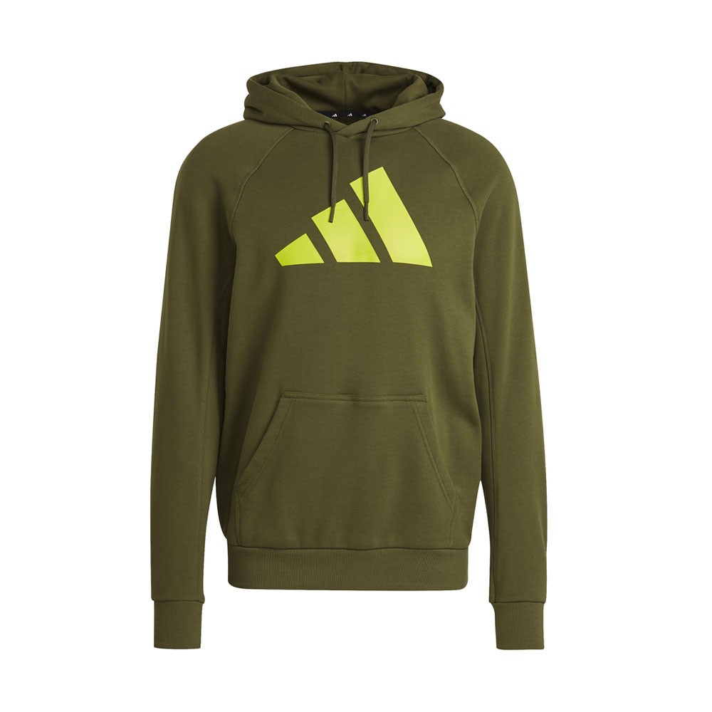 Image of ADIDAS felpa palestra con cappuccio logo verde uomo L