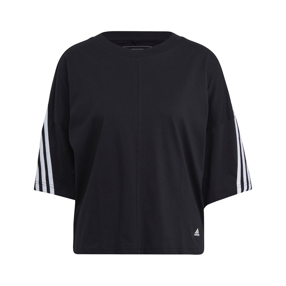 ADIDAS maglietta palestra 3 stripes nero donna S