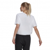 ADIDAS maglietta palestra logo crop bianco donna