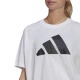 ADIDAS maglietta palestra logo crop bianco donna