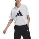 ADIDAS maglietta palestra logo crop bianco donna