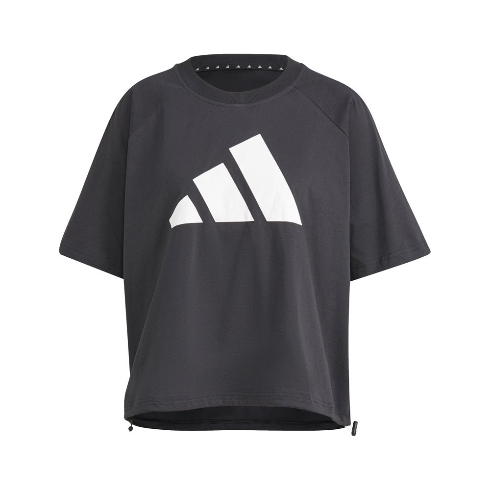ADIDAS maglietta palestra logo crop nero donna S