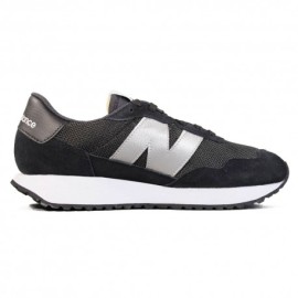 New Balance Sneakers 237 Suede Mesh Nero Grigio Donna