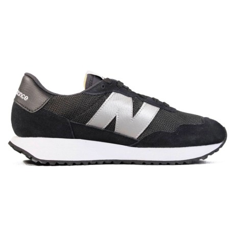 New Balance Sneakers 237 Suede Mesh Nero Grigio Donna