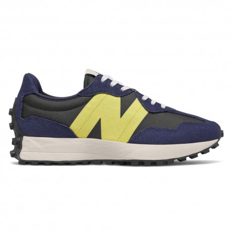 New Balance Sneakers 327 Suede Mesh Blu Lime Donna