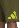 ADIDAS shorts sportivi logo verde uomo
