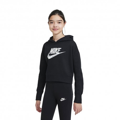 Nike Felpa Con Cappuccio Rtl Pack Nero Bambina