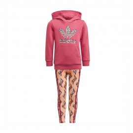 ADIDAS originals felpa e leggings bordeaux bambina