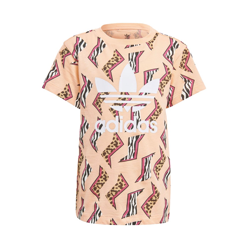 ADIDAS originals t-shirt fantasia rosa bambina 4-5 Anni
