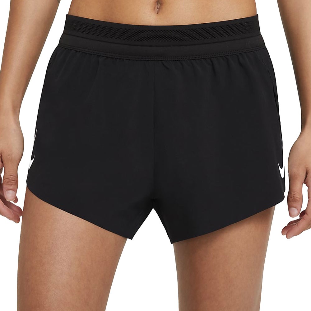 Nike Short Running Aeroswift Nero Bianco Donna L