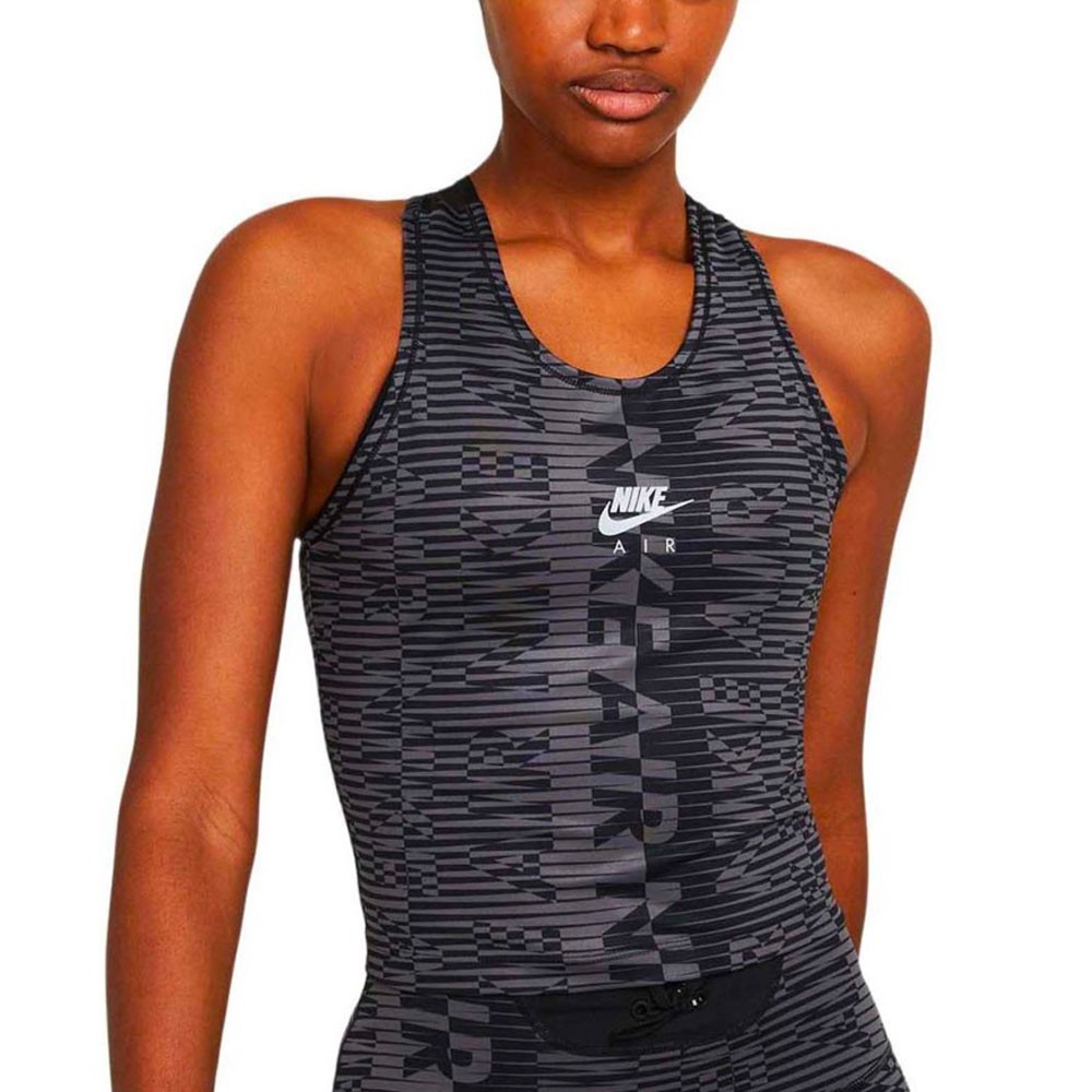 Nike Canotta Running Air Nero Grigio Donna M