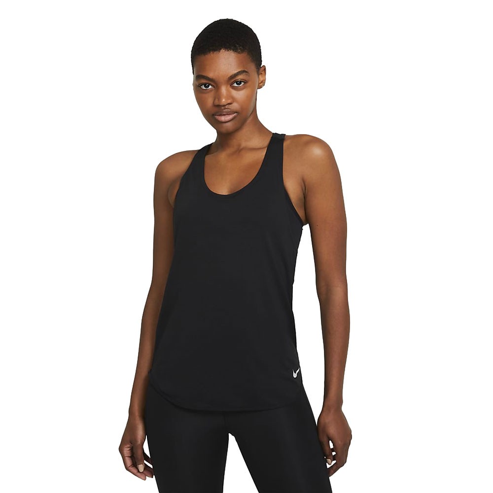 Nike Canotta Running Breathe Cool Nero Grigio Donna XS